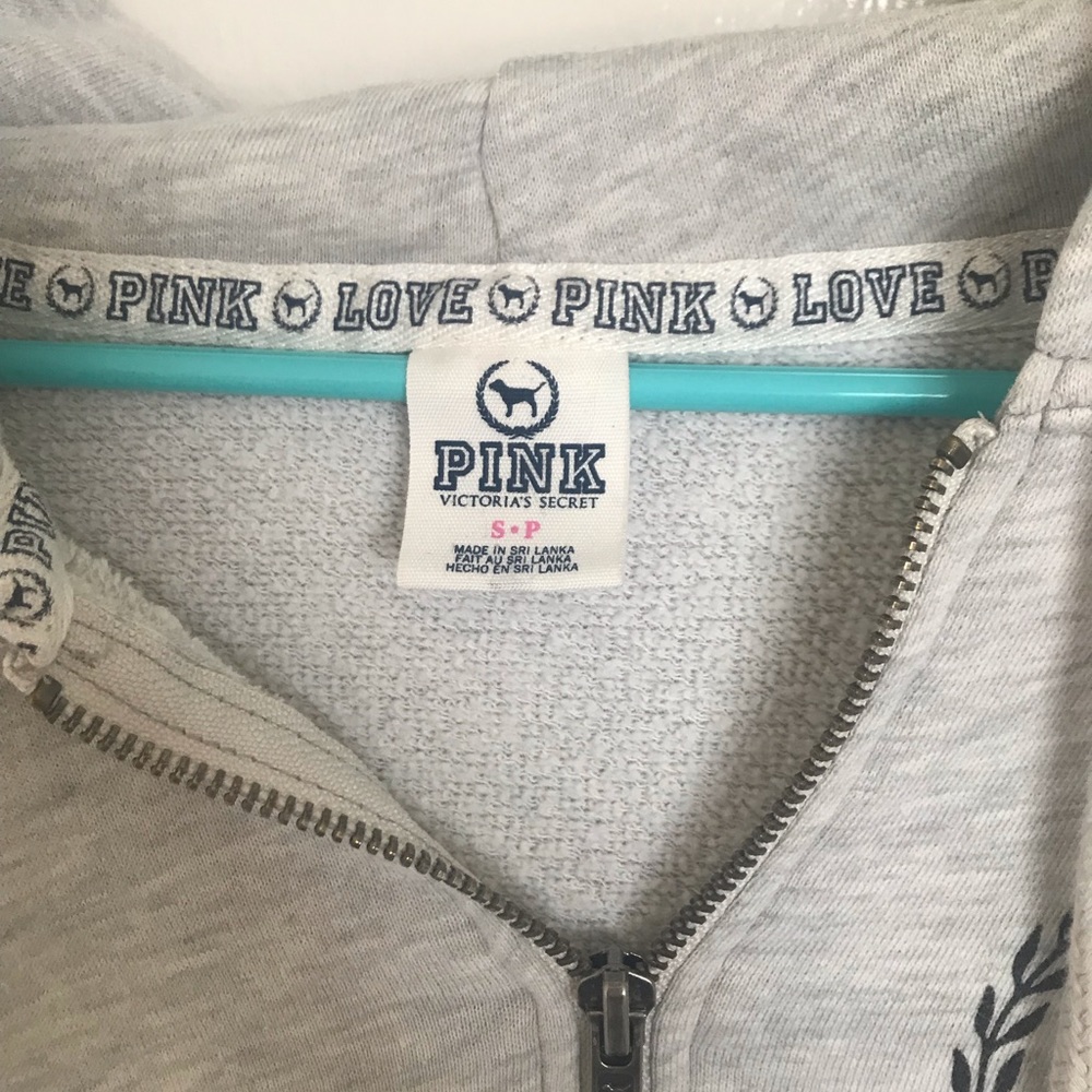 Victoria’s Secret Pink gray quarter zip hoodie - Picture 3 of 7